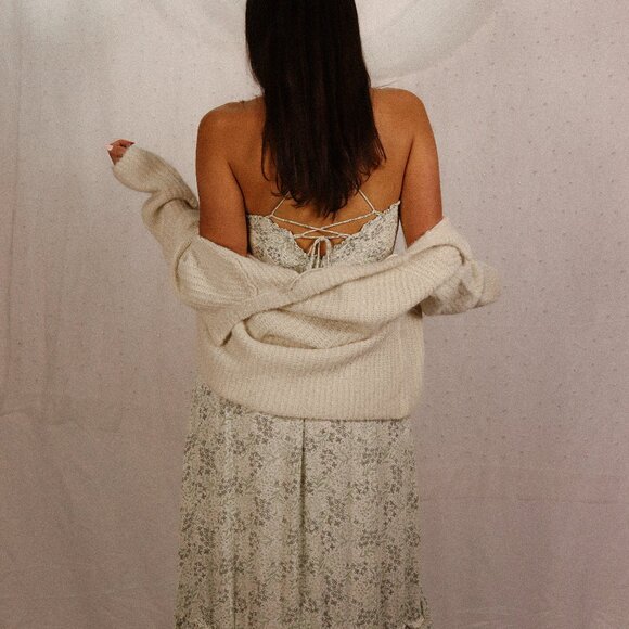 Green Floral Midi Summer Dress - Picture 2 of 5